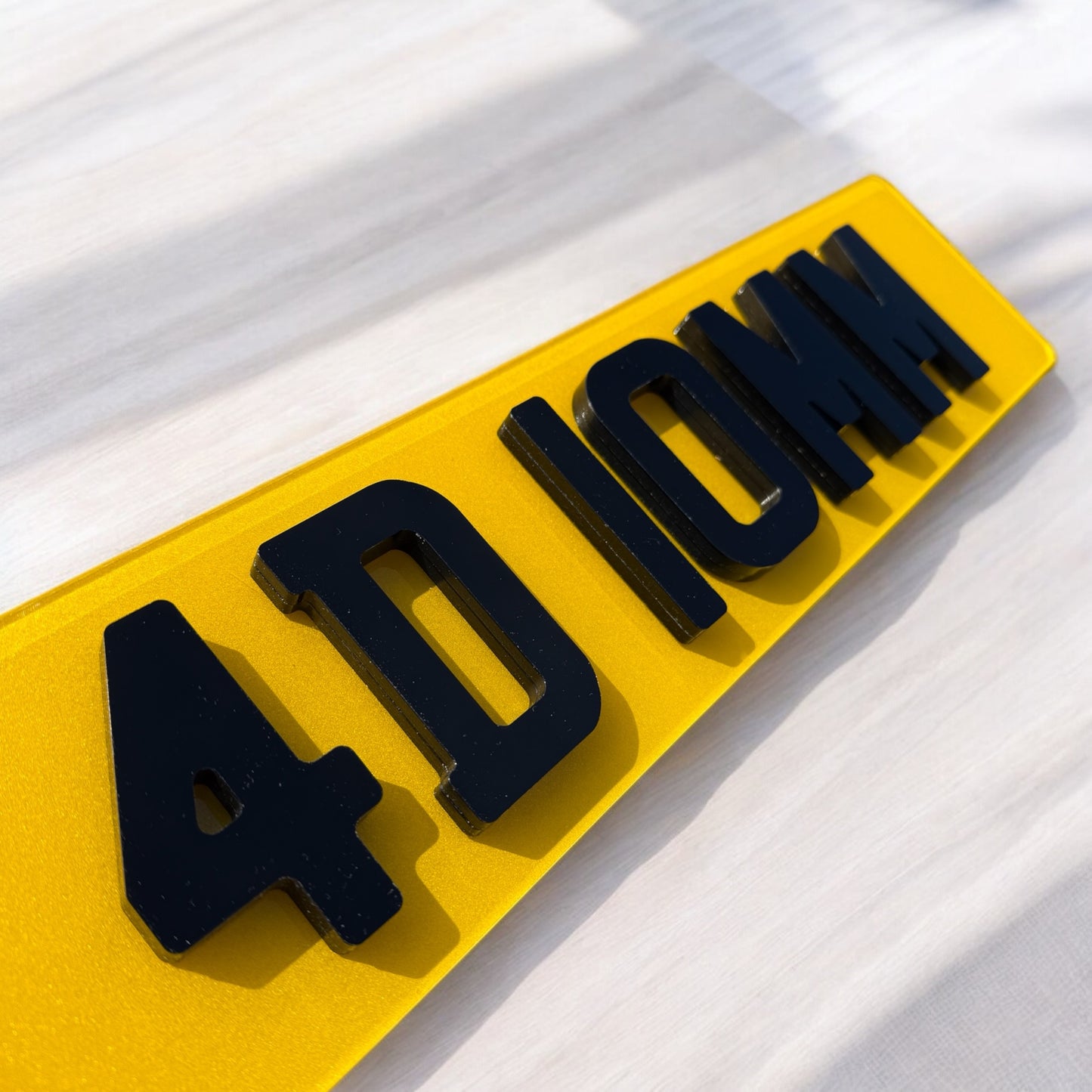 4D 10mm Number Plates