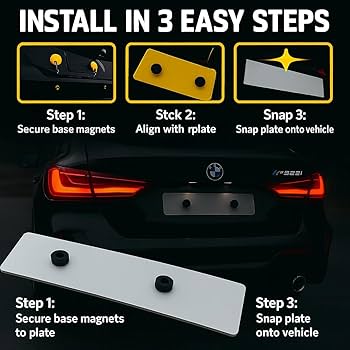 Magnetic Removable Numberplate Kit