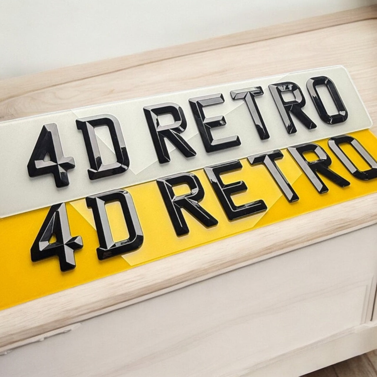 4D Retro Number Plates