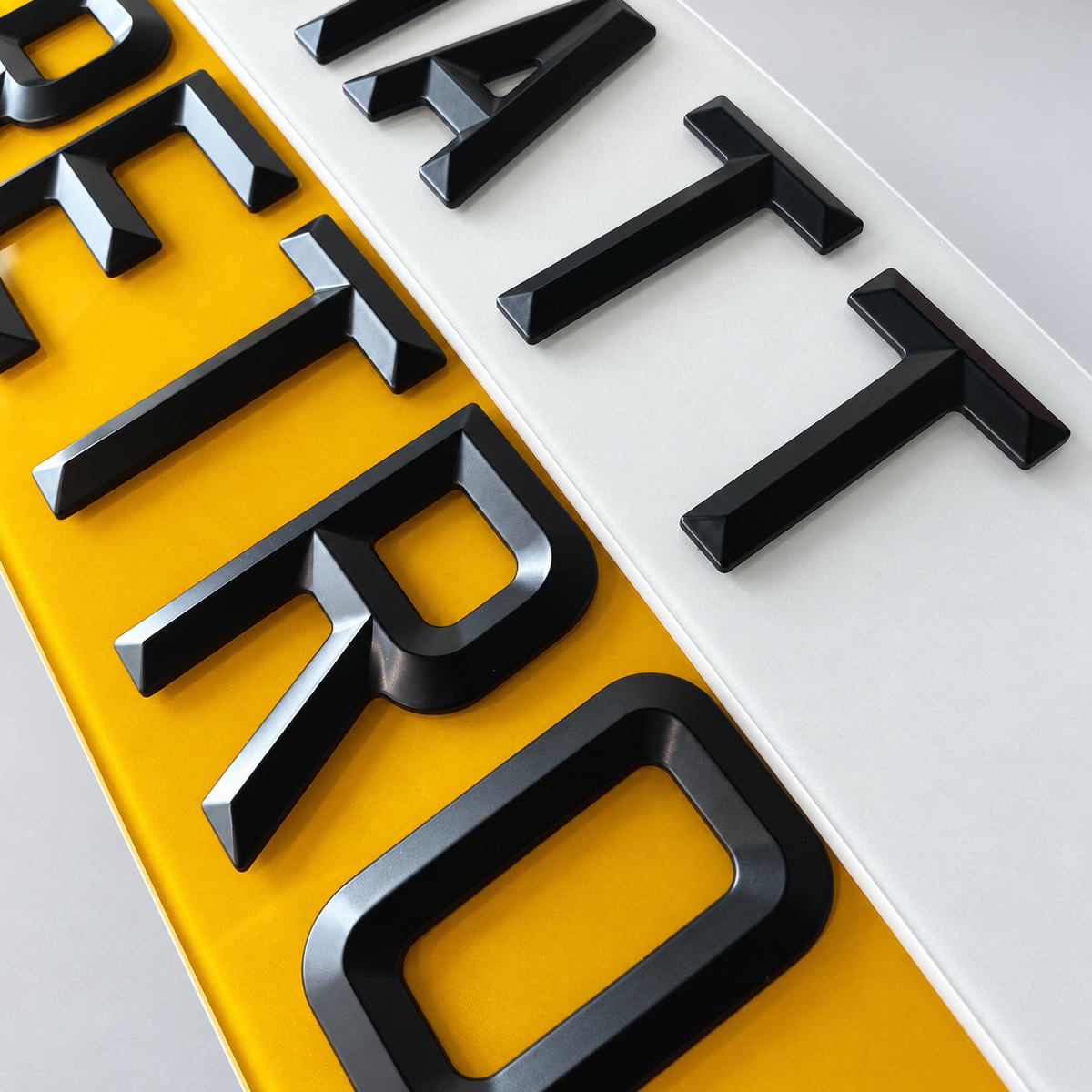 4D Retro Matt Number Plates