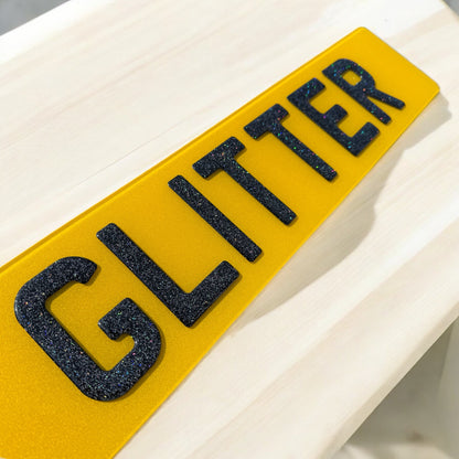 Glitter Gel Number Plates - Plateology