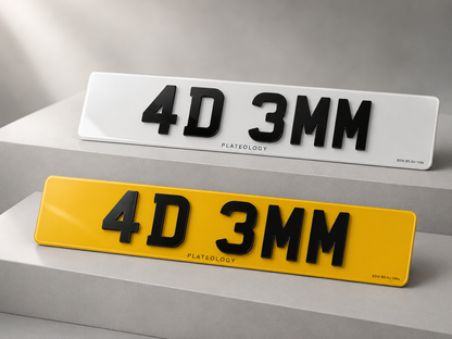 4D 3mm Number Plates - Plateology