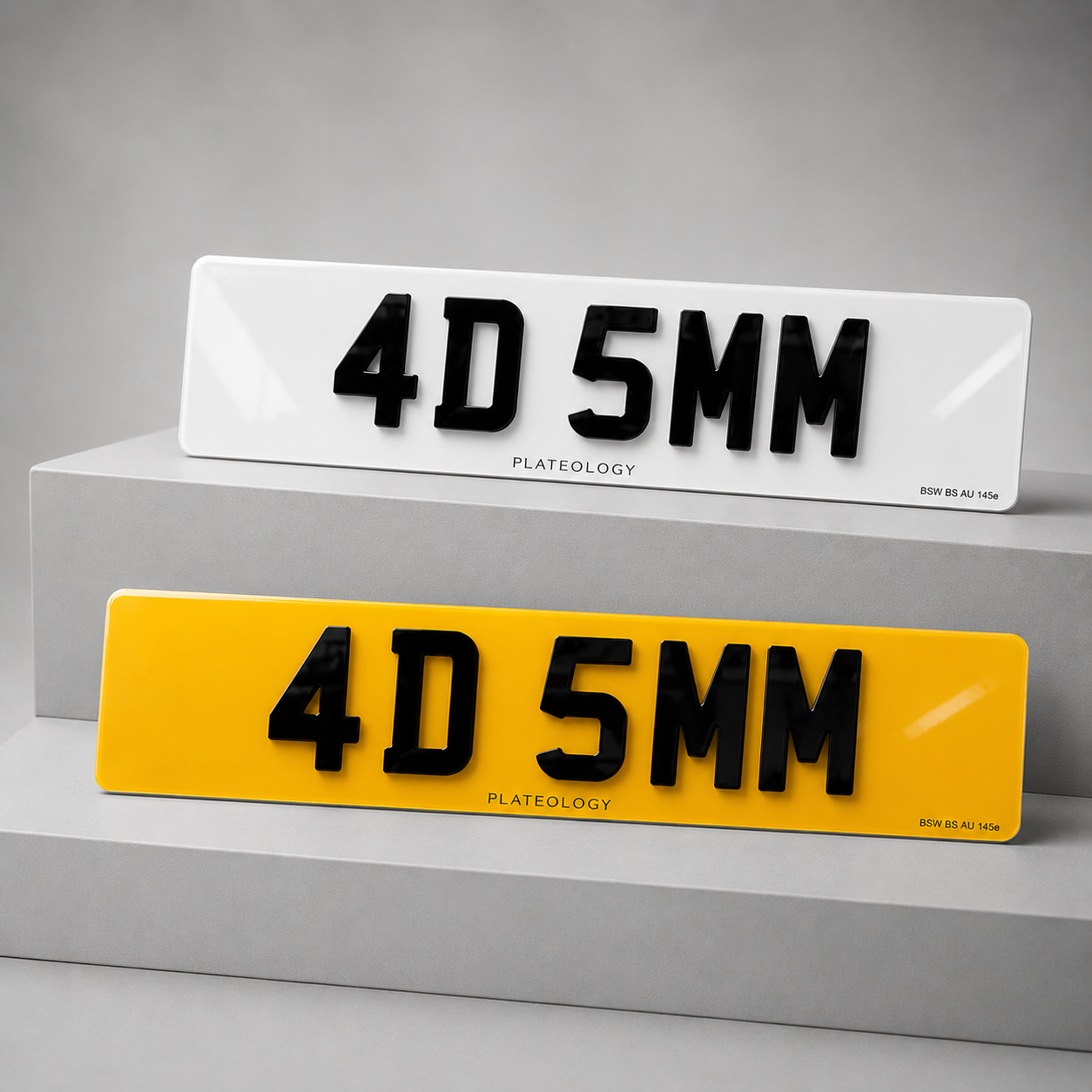 4D 5mm Number Plates - Plateology
