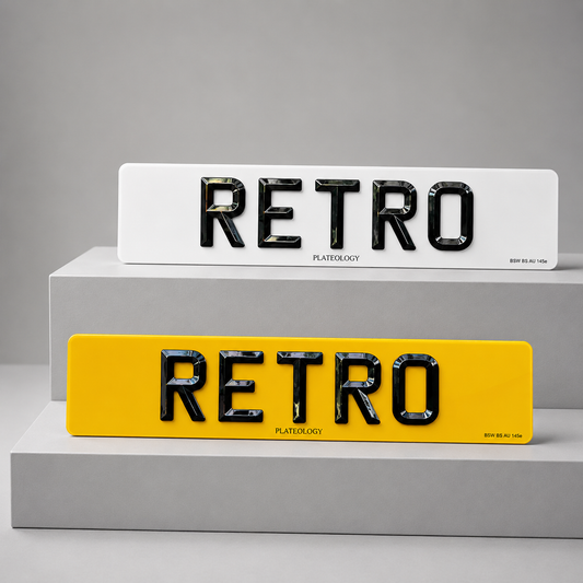 4D Retro Number Plates - Plateology