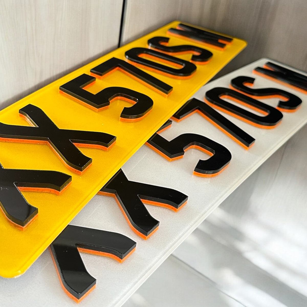 4D Coloured Acrylic Number Plates - Plateology