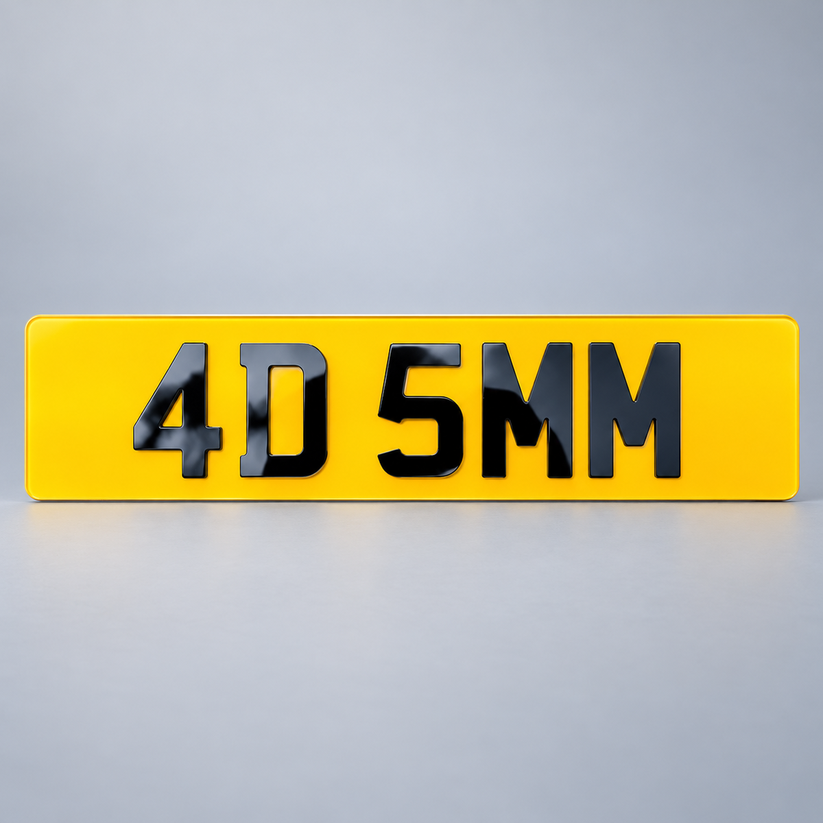 4D 5mm Number Plates