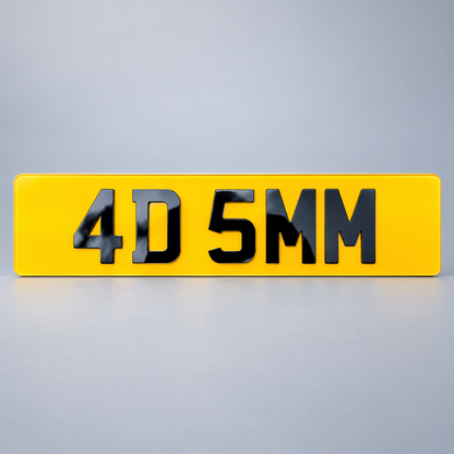 4D 5mm Number Plates
