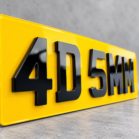 4D 5mm Number Plates