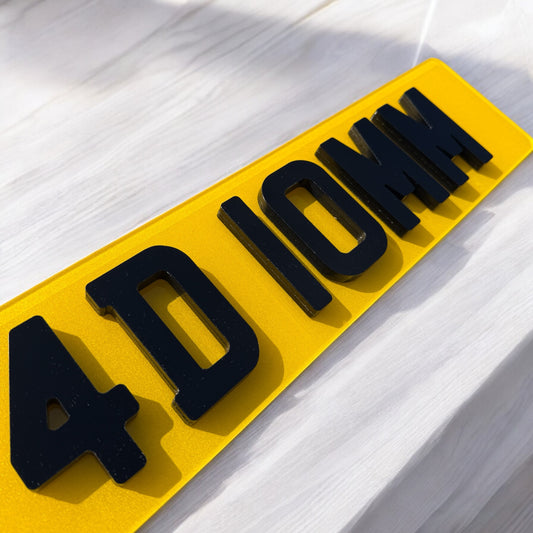 4D 10mm Number Plates