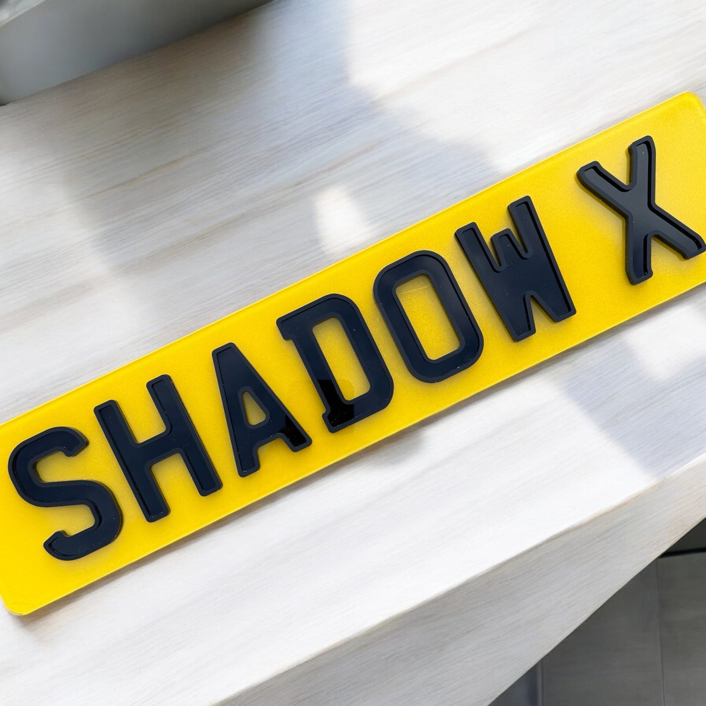Shadow X Number Plates