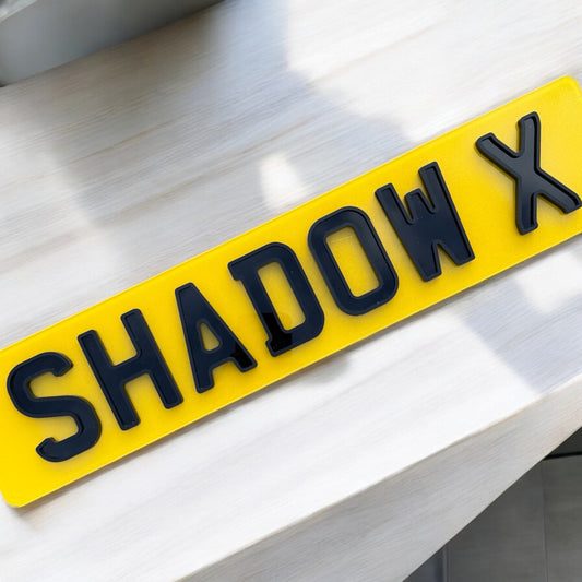 Shadow X Number Plates