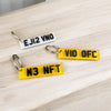 4D Number Plate Keyrings