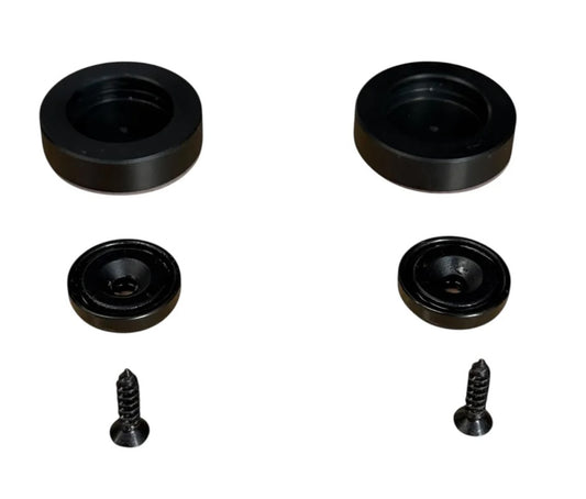 Car with magnetic removable numberplate kit showing quick-release mounting system
