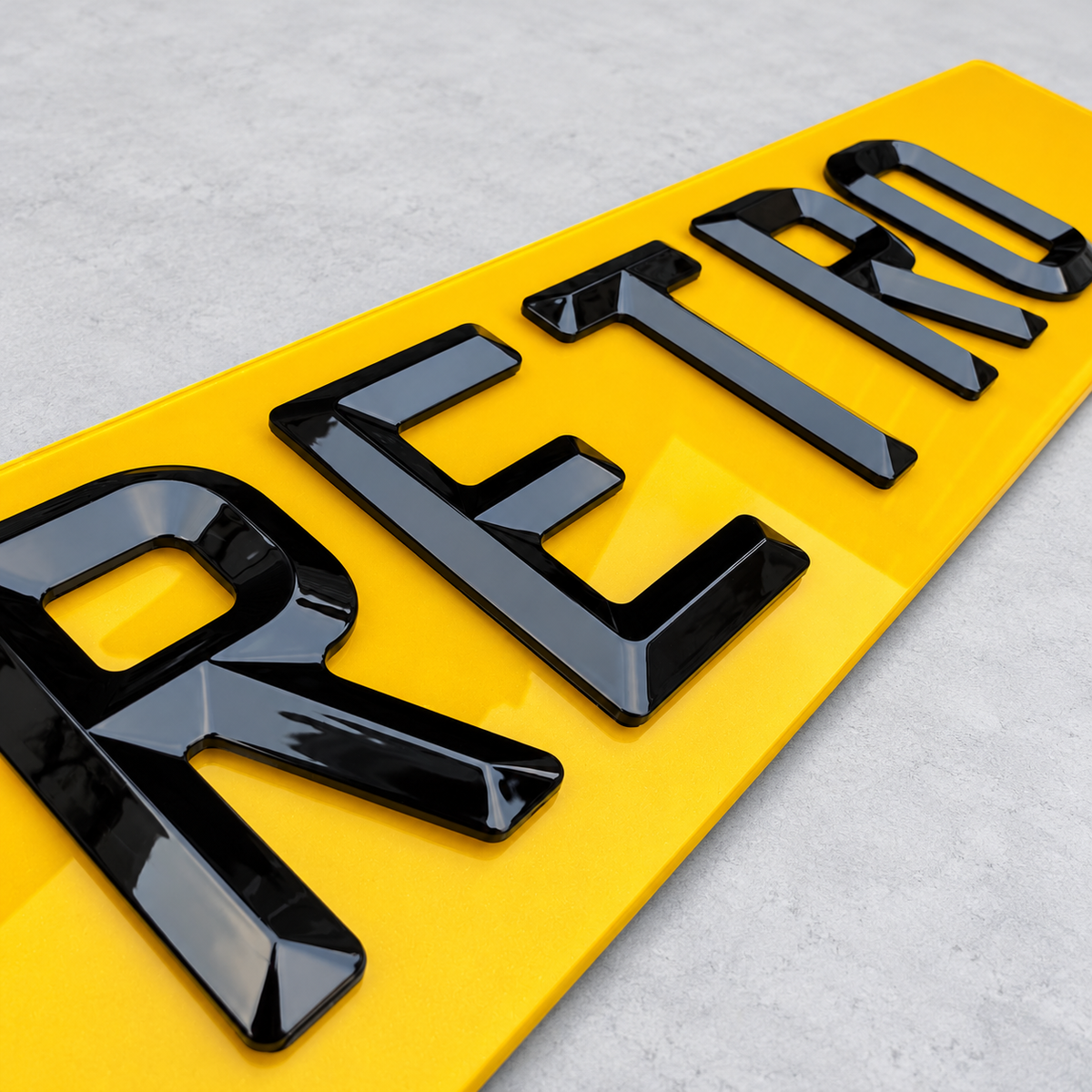 4D Retro Number Plates